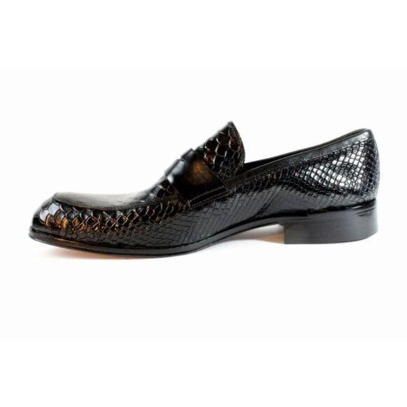 Italian Handmade Men's Leather Boot / Bina Black Moccasin Loafers For Mens / Men